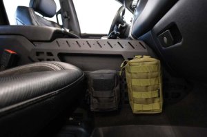 RAM 1500 TRX Center Console Molle Panels & Digital Device Bridge - Addictive Desert Designs - Hammer Black - `21-`27